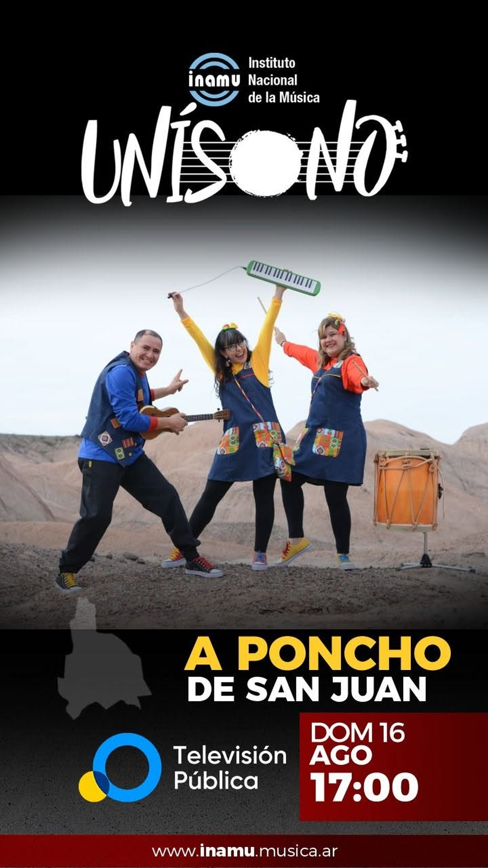 El grupo sanjuanino A Poncho, el domingo, en un especial de Unísono, por la TV Pública