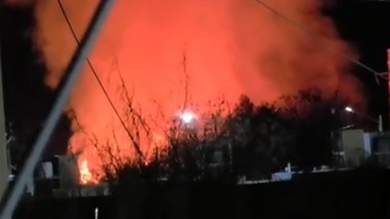 Incendio en Rawson.