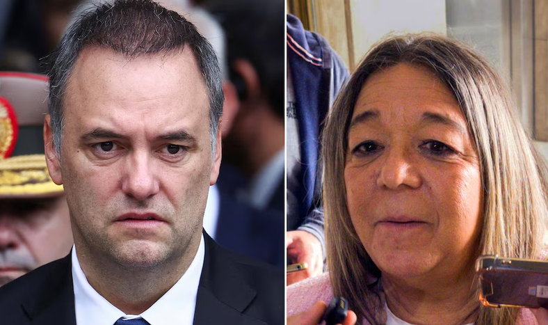 El jefe de Gabinete Manuel Adorni y la escribana Adriana Nechevenko.