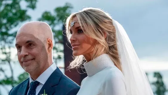 Horacio Rodríguez Larreta y su esposa.-