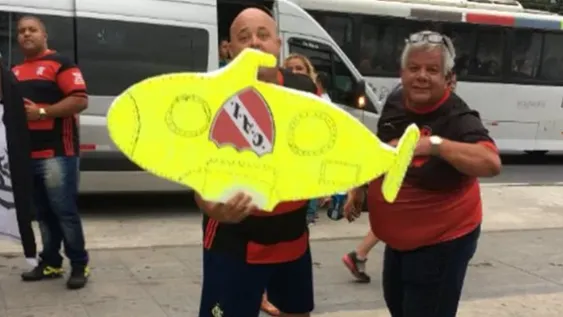 La burla de hinchas de Flamengo a los de Independiente en relación al ARA San Juan