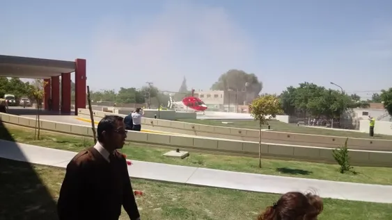 Se accidentó en Iglesia y fue trasladado en helicóptero por una herida en su pierna