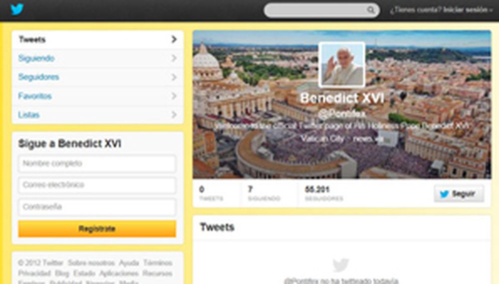 El papa llega a Twitter