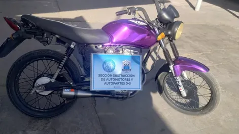Recuperan una moto que había sido robada hace más de 10 días en Pocito