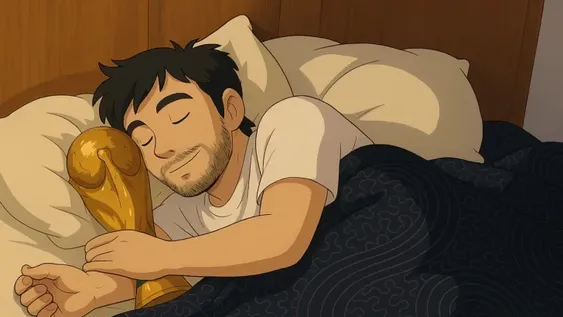 Algunos usuarios han recreado la imagen de Messi, tras ganar la Copa Mundial de Catar en 2022. 8Creado con ChatGPT) Algunos usuarios han recreado la imagen de Messi, tras ganar la Copa Mundial de Catar en 2022. 8Creado con ChatGPT)