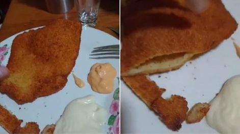 Preparó milanesas al horno, pero cuando las estaba por comer se llevó una desagradable sorpresa
