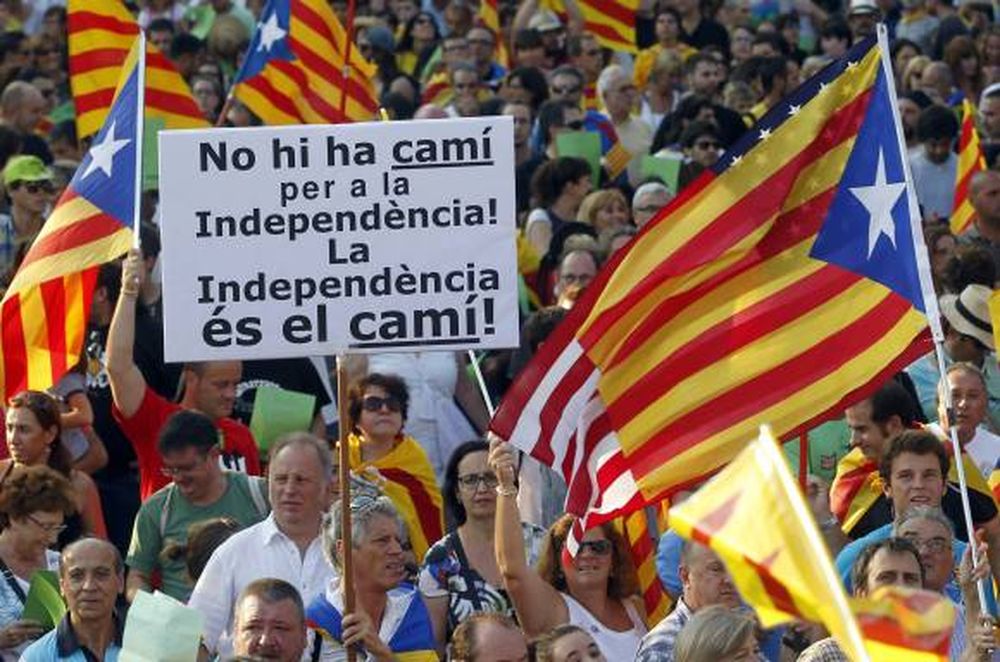 Histórica marcha por el día de Cataluña