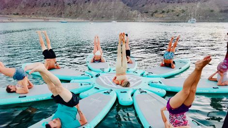 Yoga acuático, la llamativa propuesta de una sanjuanina para conectar con uno mismo en medio de un paisaje maravilloso