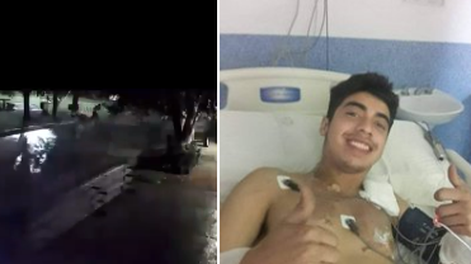 El momento exacto en el que un rayo alcanza a un joven en San Luis