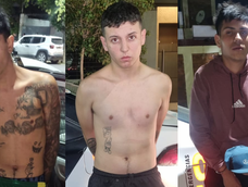 Kevin Narváez, Jorge Pizarro y Franco Heredia, los detenidos por el intento de robo en Rivadavia. Kevin Narváez, Jorge Pizarro y Franco Heredia, los detenidos por el intento de robo en Rivadavia.