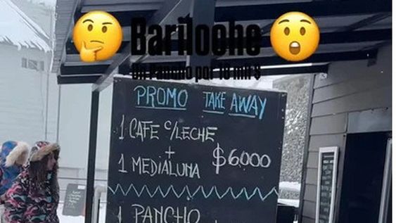 SORPRESA. En este local de Cerro Catedral ofrecen el pancho con una gaseosa a $ 18.000. Por un monto similar se compra comida más elaborada en Aspen.