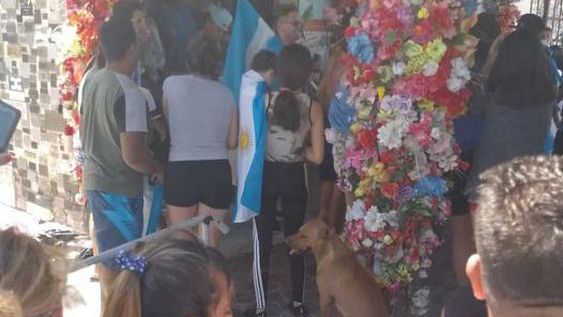 Así festejaron el título mundial en el santuario Difunta Correa