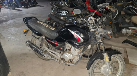 La moto recuperada por la Policía.-