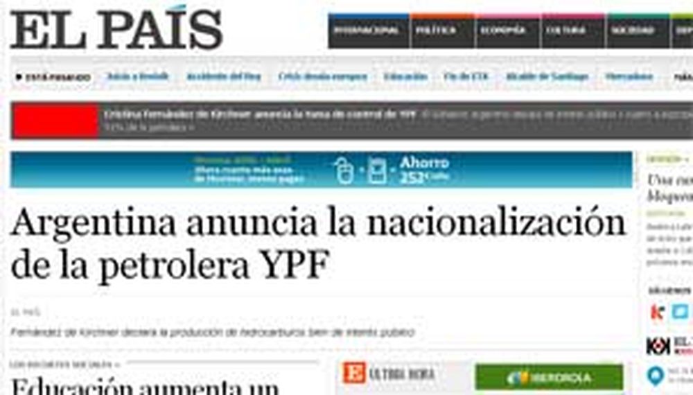 Así reflejaron los medios españoles la decisión del Gobierno Nacional