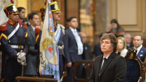 Milei justificó por qué no saludó a Victoria Villarruel y a Jorge Macri durante el Tedeum