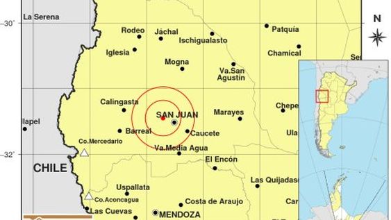 Un sismo superficial sacudió la tarde de los sanjuaninos