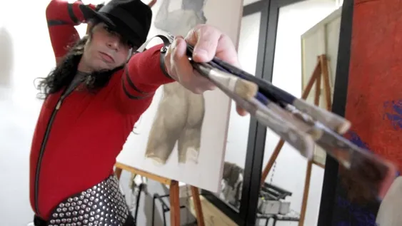 Michael Jackson agarró el pincel