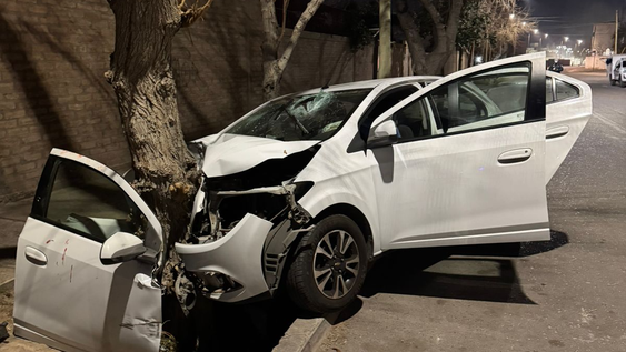 Murió un conductor tras chocar con una camioneta y estrellarse contra un árbol.
