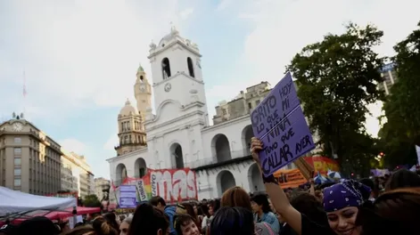 Las mejores fotos de la marcha del 8M en Plaza de Mayo