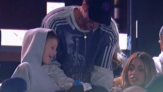 De Paul y Tini presentes en el Cilindro para ver Racing-Boca.