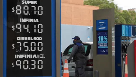 Los nuevos precios de YPF en San Juan, con alzas de entre $0,80 y $1,70 por litro
