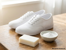 con jabon blanco y bicarbonato: el truco casero para blanquear las zapatillas de tela sin danarlas