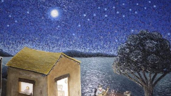 Gustavo Pérez. Con óleos de costumbres yrituales