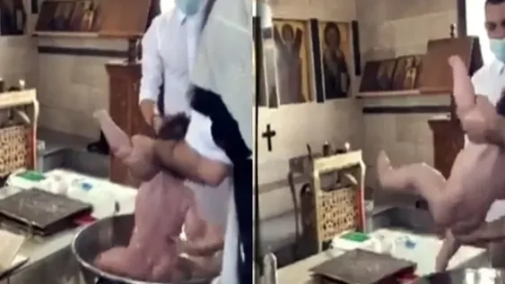 Denuncian a un sacerdote por el “violento” bautismo a un bebé