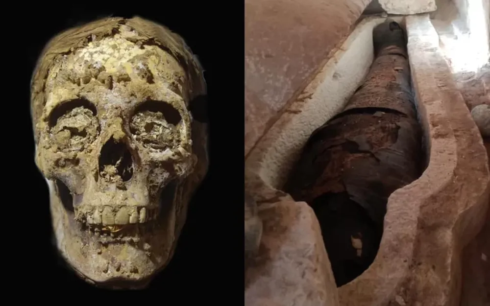 Egipto: hallan restos humanos con lenguas de oro