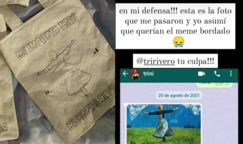 El insólito error de una emprendedora al bordar bolsas sobre “La Novicia Rebelde”
