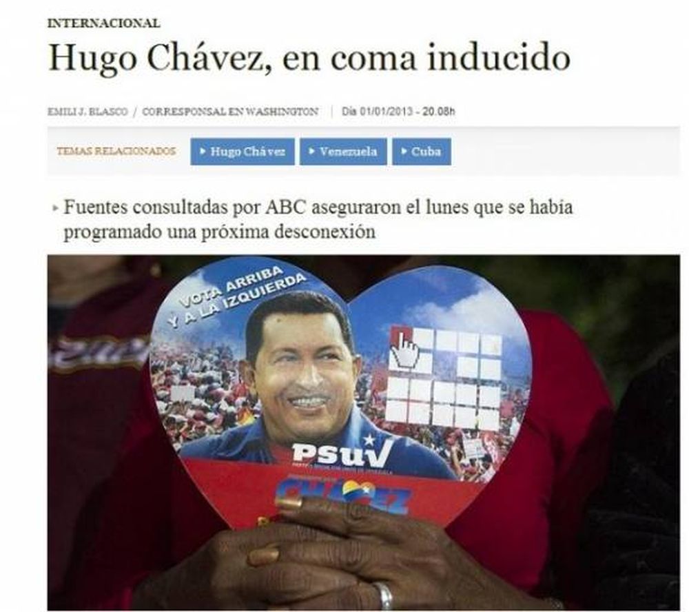 Aseguran que Chávez está en coma inducido