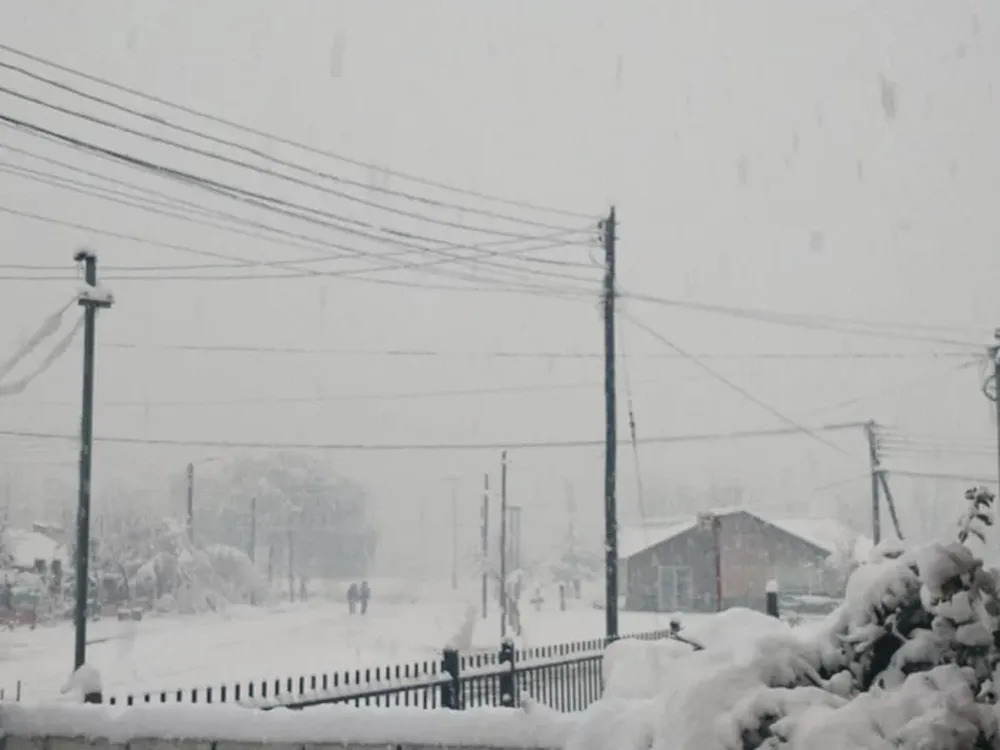 Varados, evacuados, derrumbes y cortes de luz por temporal de nieve y viento