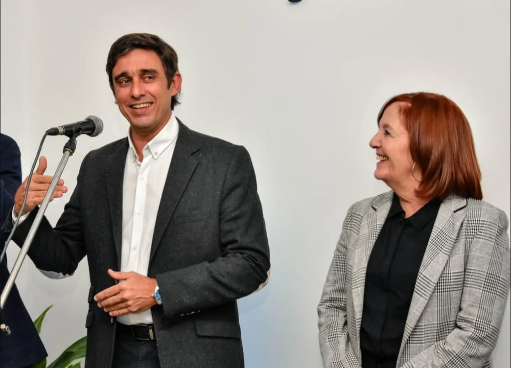 Emilio Baistrocchi con Alejandra Vigo.-