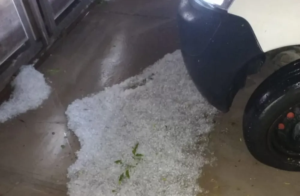 Una fuerte granizada cayó en el sur provincial y sorprendió a los sanjuaninos