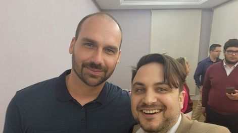 Eduardo, el hijo de Jair Bolsonaro, está en Argentina y publicó un video de lo que hizo