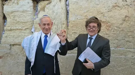 Benjamin Netanyahu y Javier Milei.