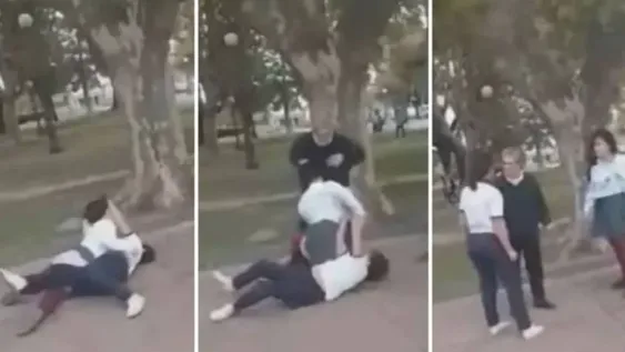 Dos alumnas se agarraron a las trompadas y una maestra las separó a cachetadas