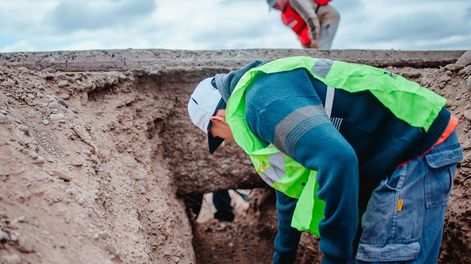 En Rivadavia continúan las obras de infraestructura urbana para prevenir inundaciones.