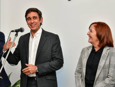 Emilio Baistrocchi con Alejandra Vigo.- Emilio Baistrocchi con Alejandra Vigo.-