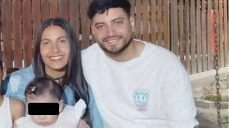 Valeria Pont y Matías Osola, junto con su pequeña hija, fruto de su amor. Las víctimas fatales de la tragedia en 9 de Julio.