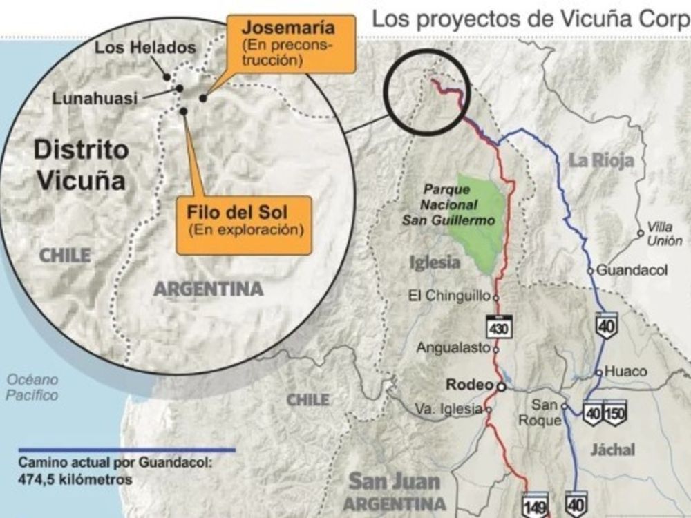 Hasta ahora la empresa usó el acceso vía La Rioja como único camino, pero la apertura del Corredor Norte iba a quitarle prioridad al tramo por Guandacol. 