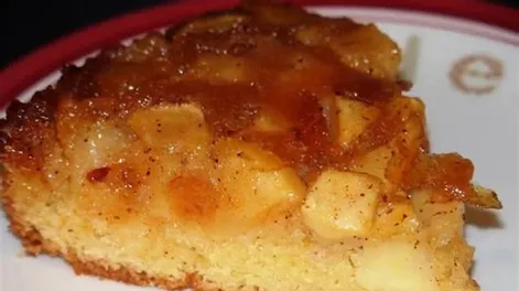 Torta invertida de manzanas
