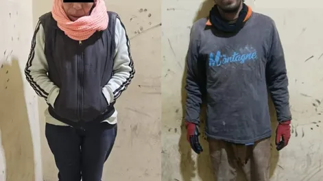 Aprehendieron a una pareja que robaba varillas de una obra en el Barrio Parque Independencia