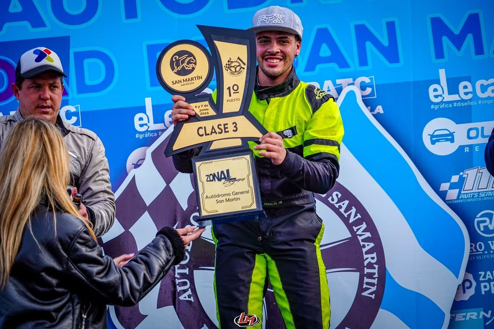 Perfecto. El fin de semana le dio a Nico Peralta todo lo que se merecía en la Clase 3 del Zonal Cuyano.