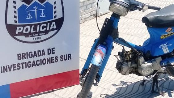 Un menor robó una moto y cayó preso