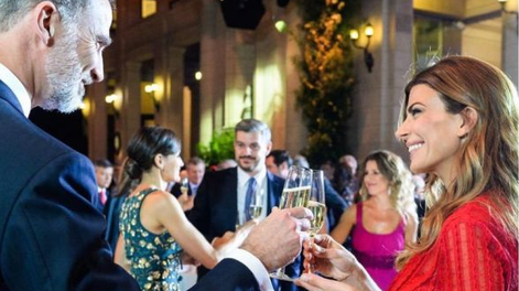 rey Felipe VI y Juliana Awada durante un encuentro diplomático, cuando ella era primera dama argentina.