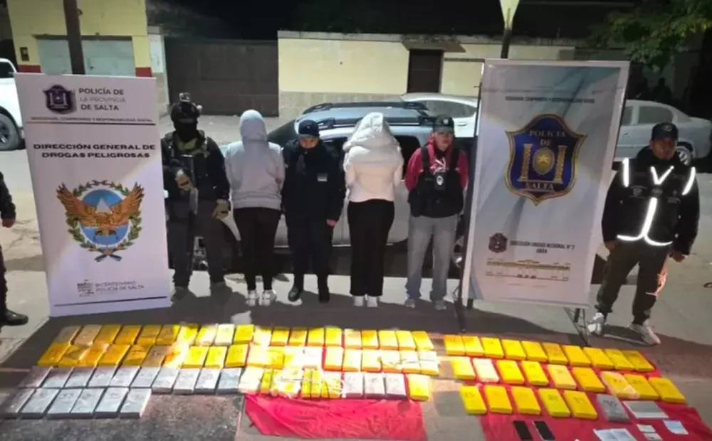 La Policía de Salta incautó más de 89 kilos de cocaína en Colonia Santa Rosa