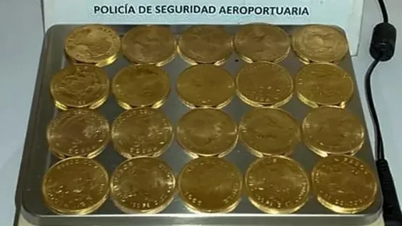 Aeroparque: secuestran 107 monedas de oro valuadas en más de 23 millones de pesos