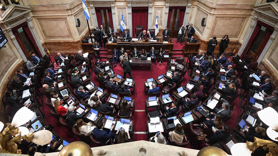 El pleno de la Cámara alta durante la sesión de este jueves.