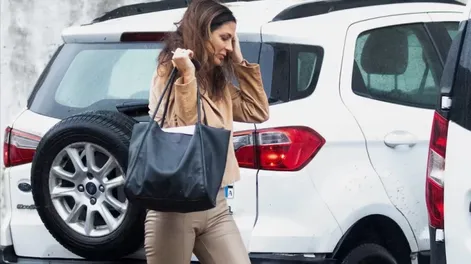 La jueza, Julieta Makintach, llegando a la reanudación del juicio por la muerte de Diego Armando Maradona